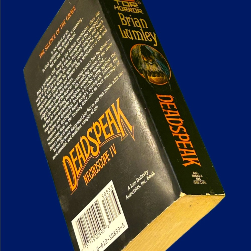 Vintage 1990 First Edition Paperback – Necroscope IV: Deadspeak by Brian Lumley - Picture 3 of 9